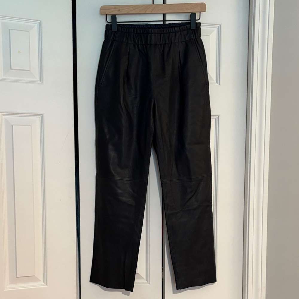 Joie black leather pants
